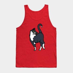 Begging for pettings--Tuxedo Cat Style Tank Top